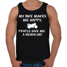 PRINTFASHION HEADACHE - Férfi atléta - Fekete atléta, trikó