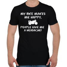 PRINTFASHION HEADACHE - Férfi póló - Fekete férfi póló