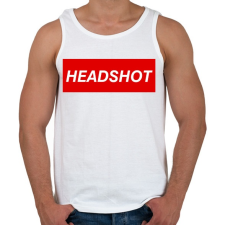 PRINTFASHION Headshot - Férfi atléta - Fehér atléta, trikó