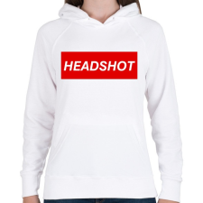 PRINTFASHION Headshot - Női kapucnis pulóver - Fehér női pulóver, kardigán