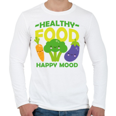 PRINTFASHION Healthy food - Férfi hosszú ujjú póló - Fehér
