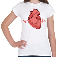 PRINTFASHION Heartbeat - Női póló - Fehér női póló