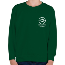 PRINTFASHION Heartland Ranch white - Gyerek pulóver - Sötétzöld gyerek pulóver, kardigán