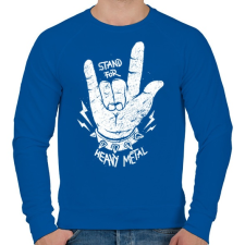 PRINTFASHION Heavy metal - Férfi pulóver - Királykék férfi pulóver, kardigán