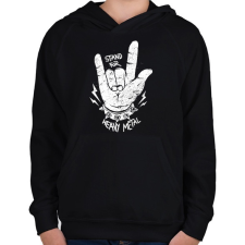 PRINTFASHION Heavy metal - Gyerek kapucnis pulóver - Fekete gyerek pulóver, kardigán