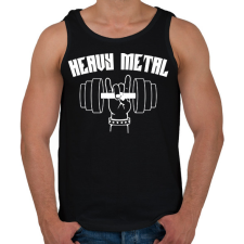 PRINTFASHION Heavy Metal súlyemelés - Férfi atléta - Fekete atléta, trikó