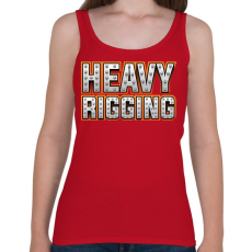 PRINTFASHION Heavy Rigging felirat - Női atléta - Cseresznyepiros