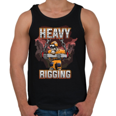 PRINTFASHION Heavy Rigging - Férfi atléta - Fekete