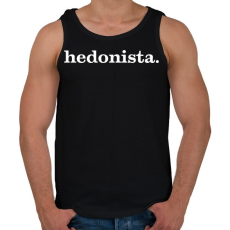 PRINTFASHION hedonista - Férfi atléta - Fekete