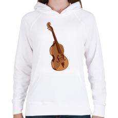 PRINTFASHION Hegedű - Női kapucnis pulóver - Fehér