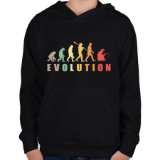 PRINTFASHION Hegesztő evolúció - Gyerek kapucnis pulóver - Fekete gyerek pulóver, kardigán