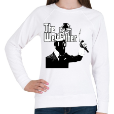 PRINTFASHION Hegesztő Keresztapa - Női pulóver - Fehér női pulóver, kardigán