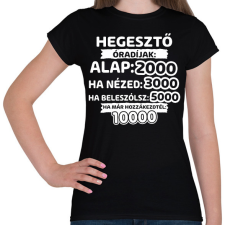 PRINTFASHION Hegesztő óradíjak - Női póló - Fekete női póló