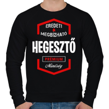 PRINTFASHION Hegesztő prémium minőség - Férfi pulóver - Fekete férfi pulóver, kardigán