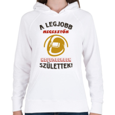 PRINTFASHION Hegesztő szülinap november színes - Női kapucnis pulóver - Fehér női pulóver, kardigán