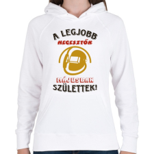 PRINTFASHION Hegesztő szülinapja május színes - Női kapucnis pulóver - Fehér női pulóver, kardigán