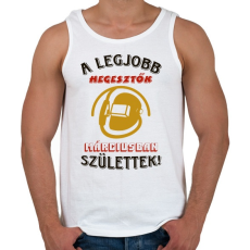 PRINTFASHION Hegesztő szülinapja március színes - Férfi atléta - Fehér