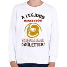 PRINTFASHION Hegesztő szülinapja szeptember színes - Gyerek pulóver - Fehér gyerek pulóver, kardigán