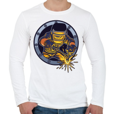 PRINTFASHION Hegesztő - Welder - Férfi hosszú ujjú póló - Fehér