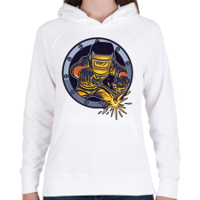 PRINTFASHION Hegesztő - Welder - Női kapucnis pulóver - Fehér női pulóver, kardigán