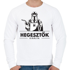 PRINTFASHION Hegesztők királya - Férfi pulóver - Fehér