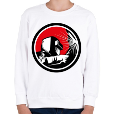 PRINTFASHION Hegesztős minta - fekete-fehér-vörös - Gyerek pulóver - Fehér