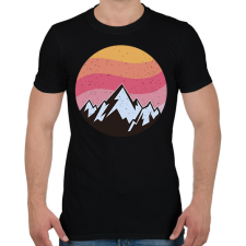 PRINTFASHION Hegycsúcs - Férfi póló - Fekete férfi póló