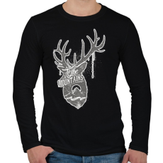 PRINTFASHION Hegyekben - Férfi hosszú ujjú póló - Fekete