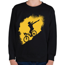 PRINTFASHION Hegyi kerékpáros - Gyerek pulóver - Fekete gyerek pulóver, kardigán