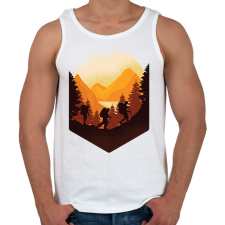 PRINTFASHION Hegyi túra - Férfi atléta - Fehér atléta, trikó