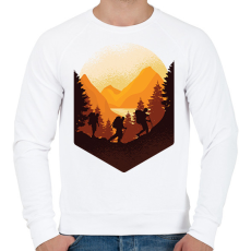 PRINTFASHION Hegyi túra - Férfi pulóver - Fehér