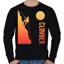 PRINTFASHION hegymászás  - Férfi pulóver - Fekete férfi pulóver, kardigán