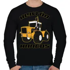 PRINTFASHION Hektár harcos  - Férfi pulóver - Fekete férfi pulóver, kardigán