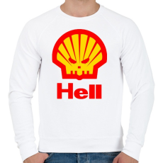 PRINTFASHION Hell - Férfi pulóver - Fehér