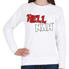 PRINTFASHION HELL NAH - Női pulóver - Fehér női pulóver, kardigán