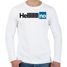 PRINTFASHION HELL NO - Férfi hosszú ujjú póló - Fehér