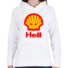 PRINTFASHION Hell - Női kapucnis pulóver - Fehér