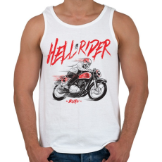 PRINTFASHION Hell Rider - Férfi atléta - Fehér