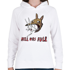 PRINTFASHION Hell was fun - Női kapucnis pulóver - Fehér