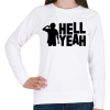 PRINTFASHION Hell Yeah - Női pulóver - Fehér