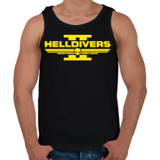 PRINTFASHION Helldivers 2 - Férfi atléta - Fekete