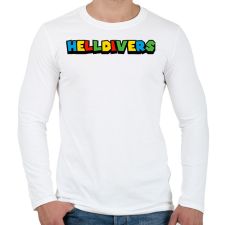 PRINTFASHION Helldivers - Férfi hosszú ujjú póló - Fehér férfi póló