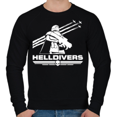 PRINTFASHION Helldivers - Férfi pulóver - Fekete