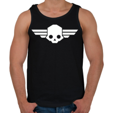 PRINTFASHION Helldivers skull - Férfi atléta - Fekete atléta, trikó
