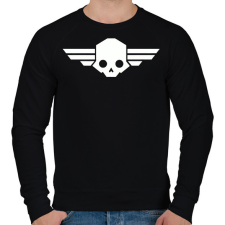 PRINTFASHION Helldivers skull - Férfi pulóver - Fekete férfi pulóver, kardigán