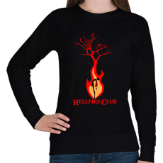 PRINTFASHION Hellfire Club heart - Női pulóver - Fekete