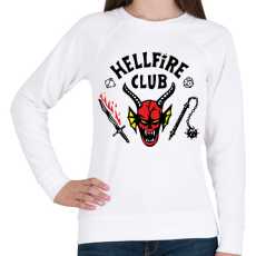 PRINTFASHION Hellfire Club - Női pulóver - Fehér