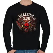 PRINTFASHION Hellfire Club - Stranger Things - Férfi pulóver - Fekete férfi pulóver, kardigán