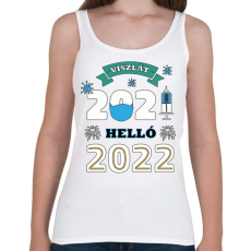 PRINTFASHION Helló 2022 - újév - Női atléta - Fehér