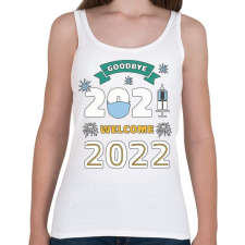 PRINTFASHION Helló 2022 - újév - Női atléta - Fehér női trikó